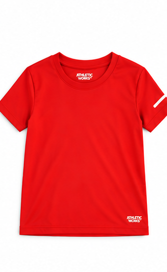 Athletic Works boys performance T-shirt — Red — front