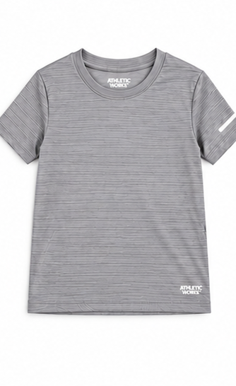 Athletic Works boys performance T-shirt — Gray — front