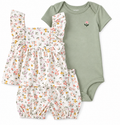 Carter's baby girls 3-piece floral set, size 24M