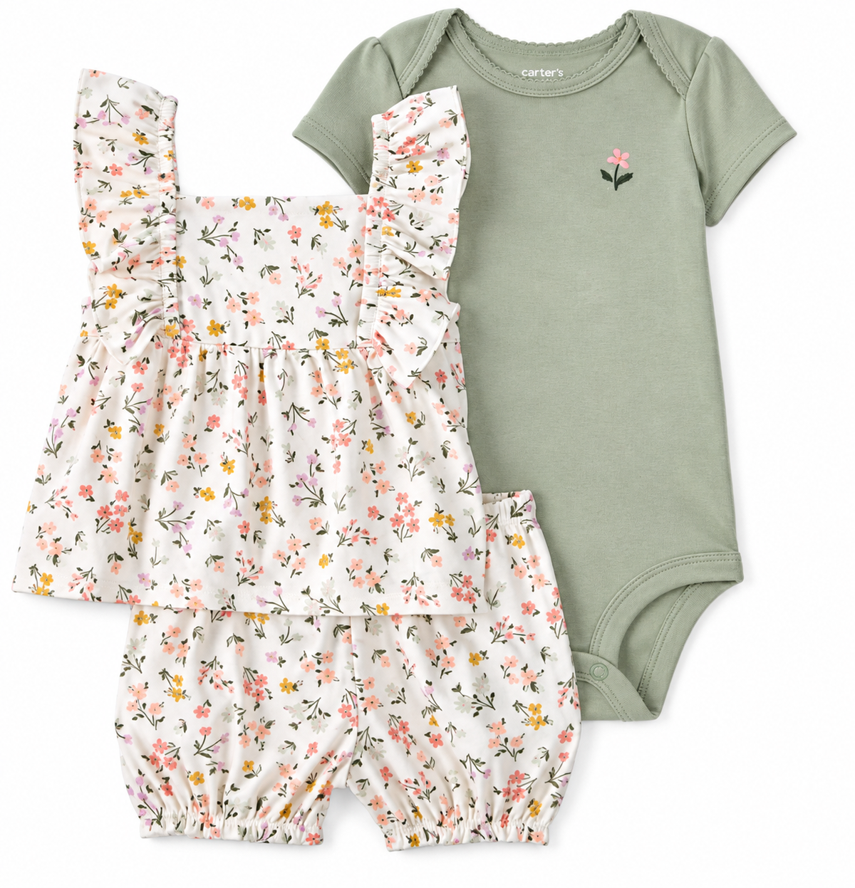 Carter's baby girls 3-piece floral set, size 24M