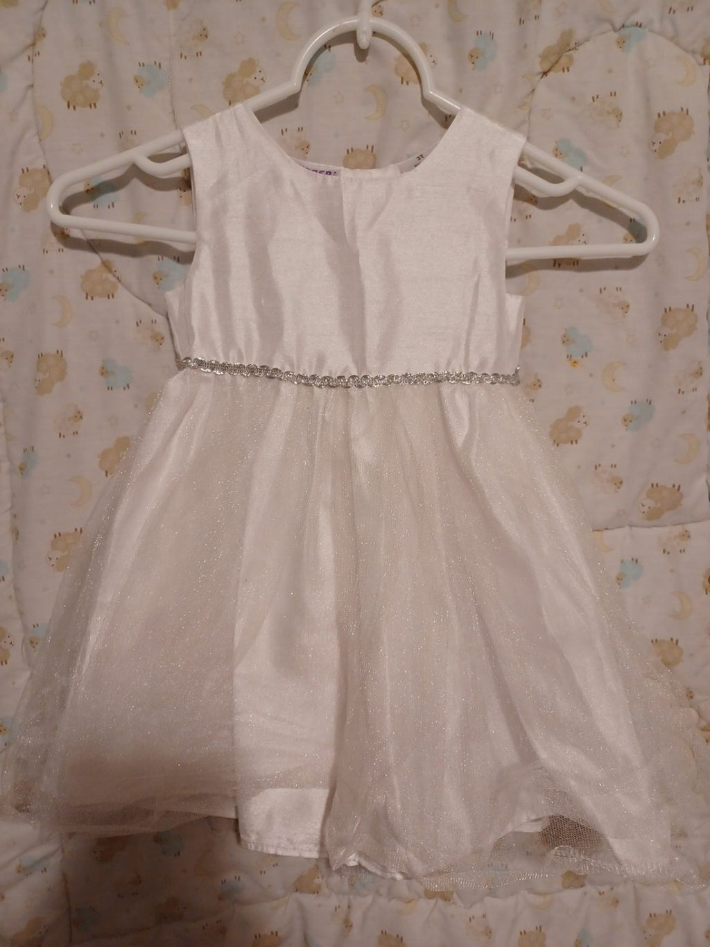 Blueberi Boulevard white textured girls coat front view