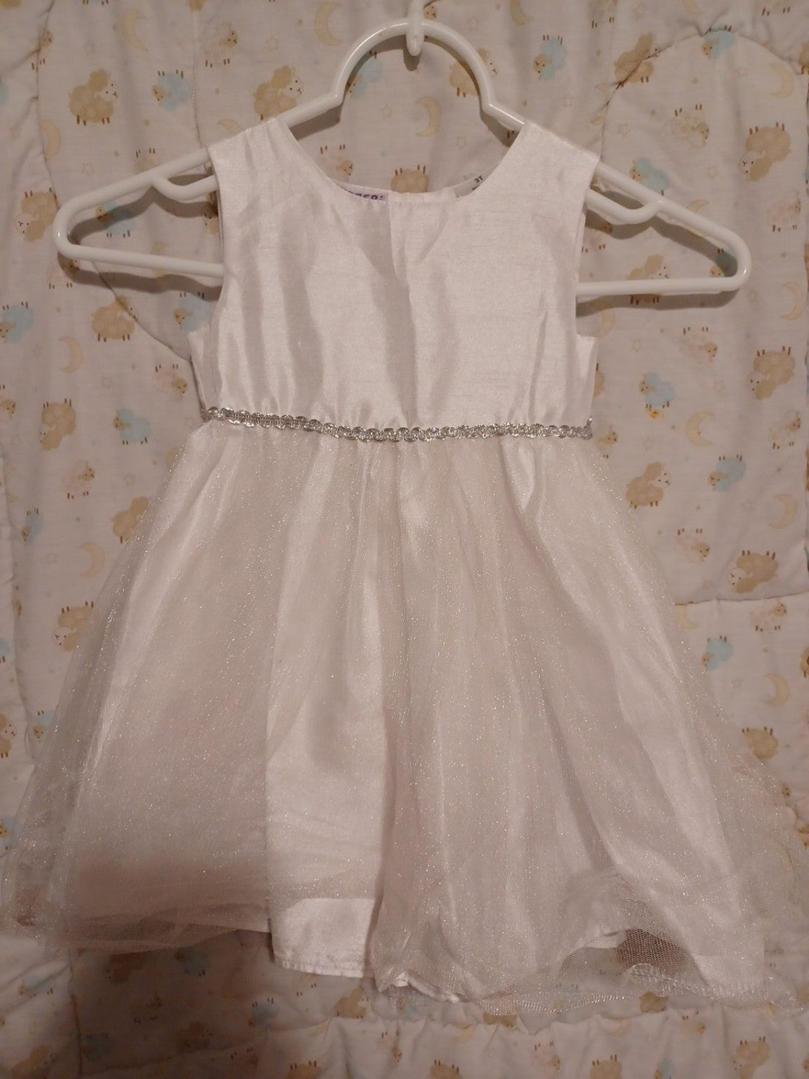 Blueberi Boulevard white textured girls coat front view