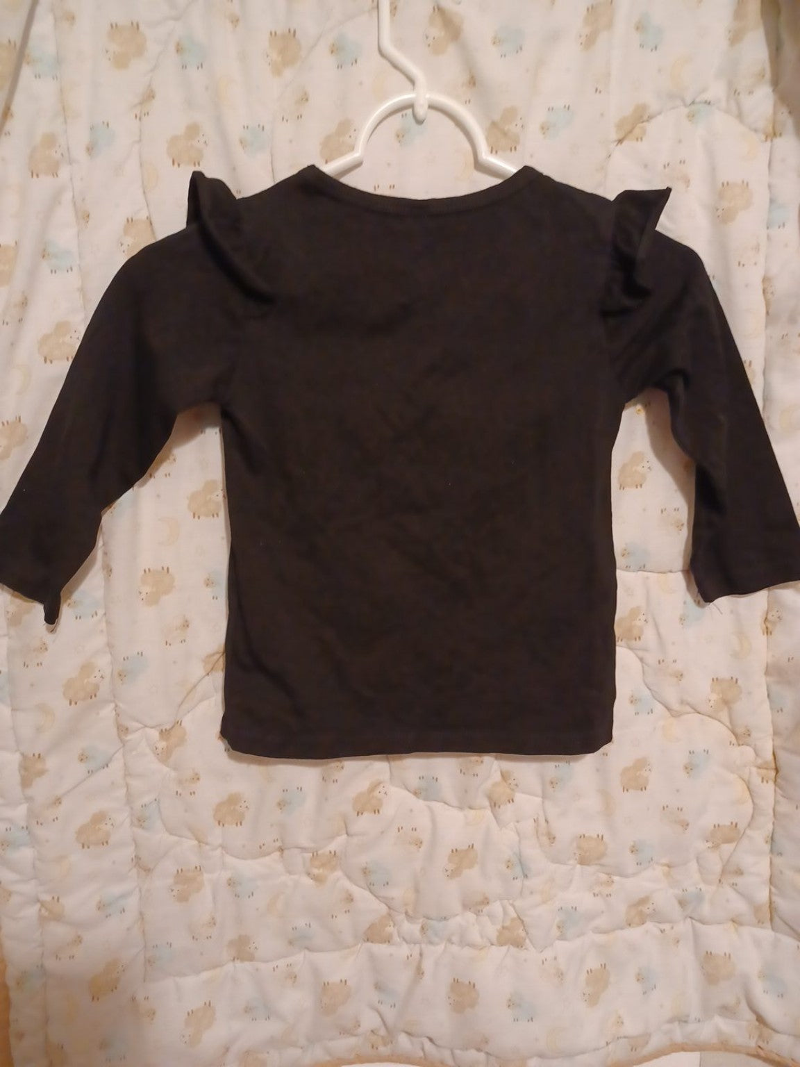 No-brand girls black long-sleeve Fashion shirt size 4T back
