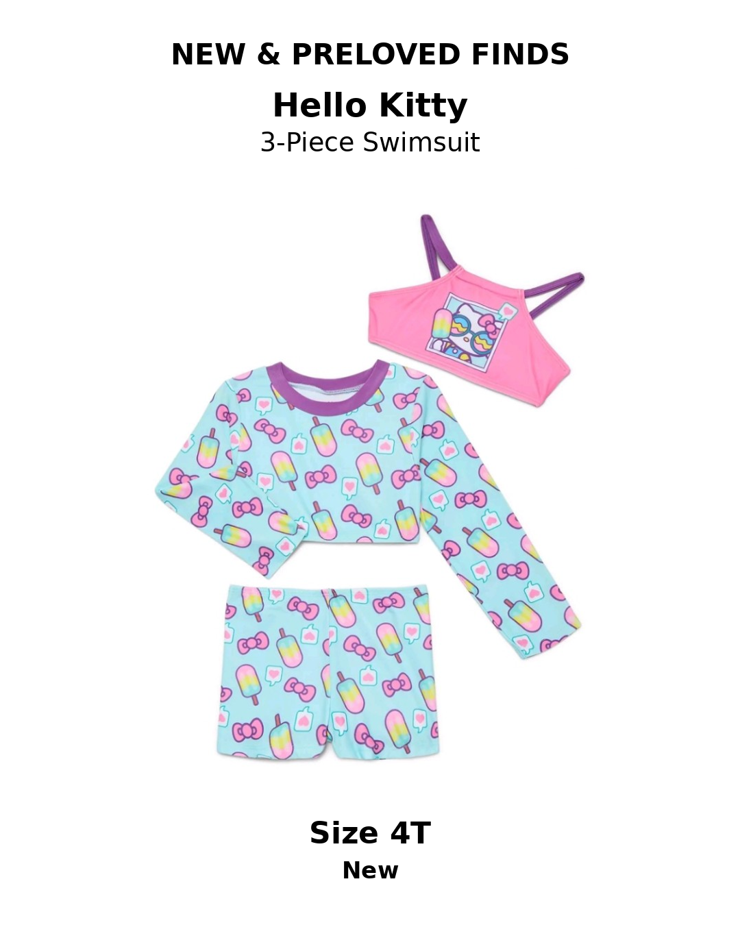 Ice Cream 3-piece swimsuit size 4T