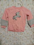 Limited Too girls pink unicorn sweatshirt size 4T front view