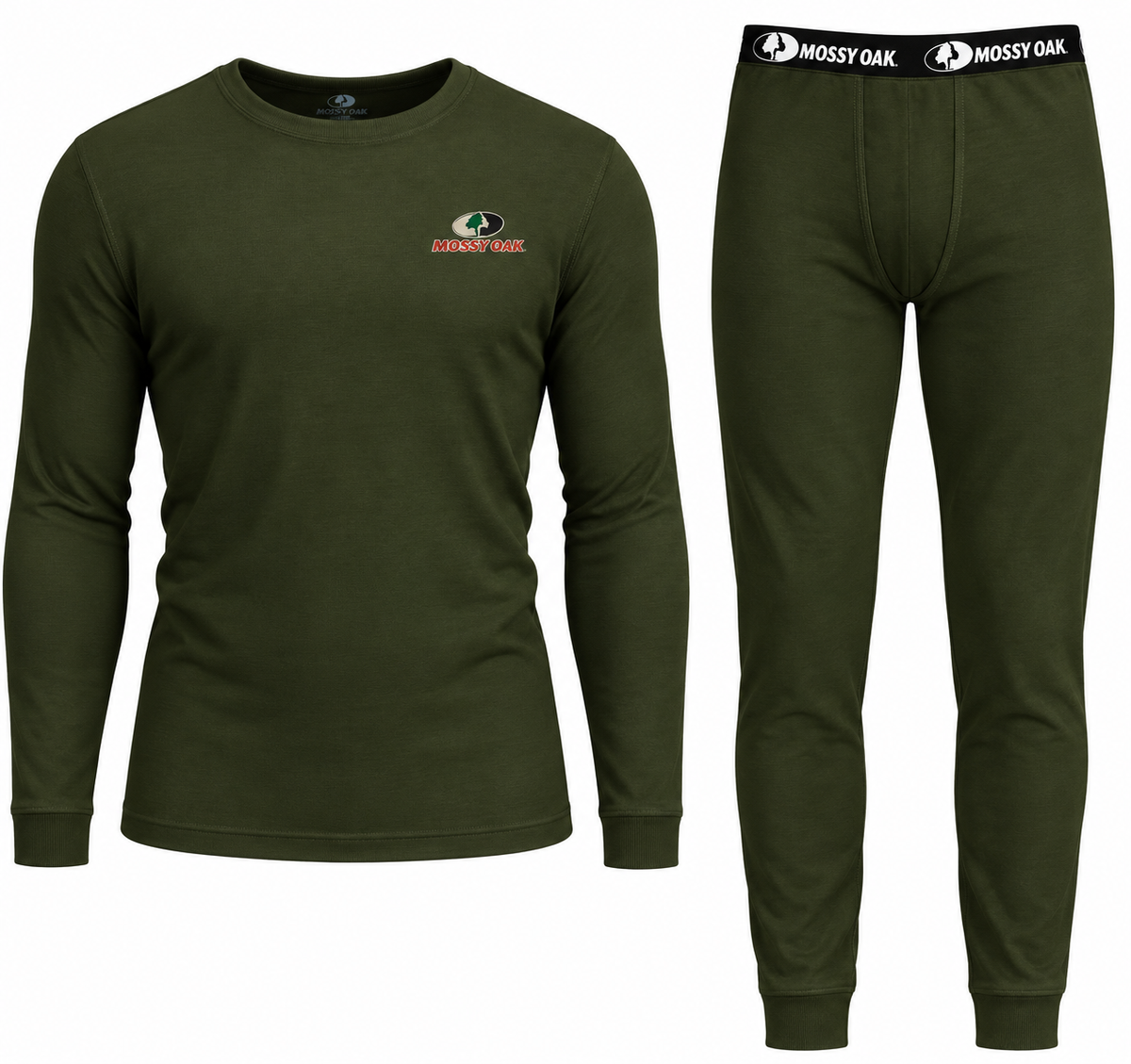 Green Mossy Oak 2-piece thermal set