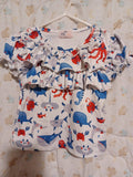 Pete + Lucy ocean print top front view