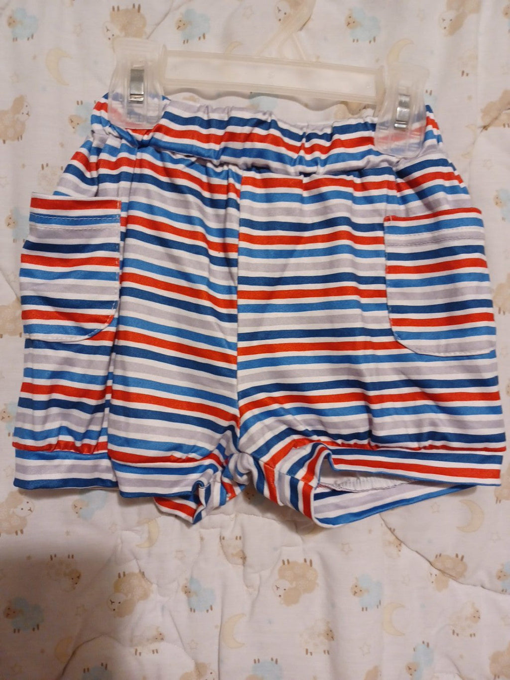 Pete + Lucy ocean print shorts front view